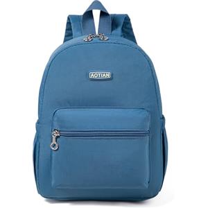AOTIAN Mini Zaino Donna, Zainetto Compatto Leggero in Nylon | Piccolo Zaini Antifurto da Viaggio, Borsa Lavoro, per Tablet 11", Multi Tasche, Resistente all'acqua, Lavabile in Lavatrice