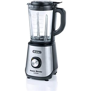 Ariete Power Blender 579, Frullatore con 4 Lame in Acciaio Inox, 2 Velocità + Funzione Pulse, Piedini Antiscivolo, Coperchio Superiore, Capacità 1,5 L, 1200W, Siver