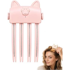 Generico Clip Riscaldata Senza Fili Per Dare Volume Alle Radici (Pink) | Volumizzatore per radici senza fili con ricarica USB-C, ideale per capelli fini e piatti,denti antiscivolo,styler da viaggio