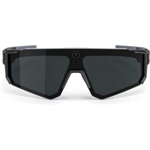 Nilox Occhiali Smart Sportivi LAPAZ con Videocamera 32 MP, Nero | Video 1200P, Audio Open-Ear, Altoparlanti Integrati, Controllo Vocale Siri e Google, Memoria 4 GB, Filtro Luce Blu, IPX4