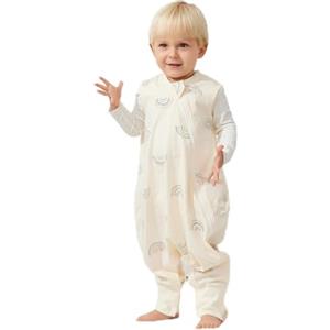 Duomiaomiao Sacco nanna estivo, sacco a pelo con piedi 0,5 tog, sottile sacco a pelo estivo con piedi, 100% cotone sacco a pelo bambini estate 2-3 anni