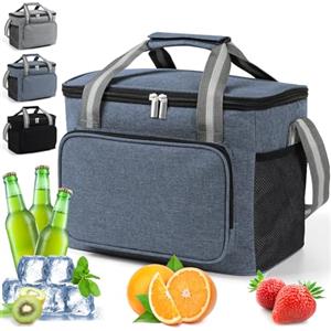 DUNSOO 15L Borsa Porta Pranzo Termica Borsa Frigo Piccola per Picnic/All'aperto/Barbecue/Campeggio/Viaggi da Usare Anche in Spiaggia