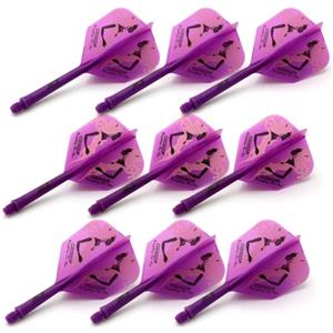 CUESOUL 3 Set Integrated Dart Albero e voli, Lunghezza dell'albero del dardo 21 mm/28 mm/33 mm, con Design Esclusivo