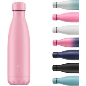 Chilly's Original Borraccia - Borraccia in Acciaio Inossidabile con Isolamento Sottovuoto, Riutilizzabile, per Bevande Calde e Fredde - A Prova di Perdite, Senza Condensa - Matte - All Pink, 260ml