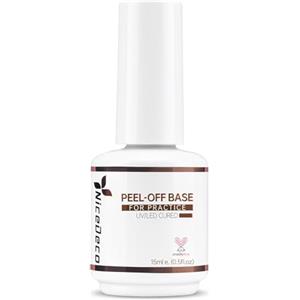 Nicedeco Base Peel Off Unghie Gel 15ml Smalto Semipermanente Unghie Peealable Nail Polish UV LED Perfetto per Esercitarsi Nella Nail Art