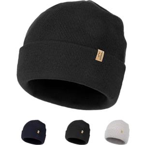 GoSkala Berretto Uomo Donna Maglia Beanie Cappello Invernale Caldo Unisex | Elasticizzato, comodo, antistatico, anti-pilling, risvolto, taglia unica: da abbinare a qualsiasi look quotidiano