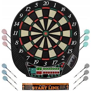 Ultrasport Dartboard elettrico con o senza porte, freccette in acciaio con ali in plastica per Dartboard classico, adatto per feste e serate di gioco