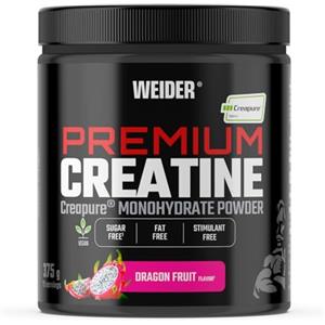 Weider Premium Creatine (375g) Frutto del Drago,100% Creapure | Creatina Monoidrato, assorbimento ottimale, Senza Zucchero,Vegano, Aiuta ad aumentare le prestazioni fisiche (75 porzioni)