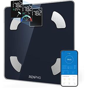 RENPHO Bilancia Pesapersone, Bilancia Impedenziometrica con Grande Display VA, Bilancia Digitale da Bagno Intelligente Bluetooth BMI, 13 Analizzatori Della Composizione Corporea