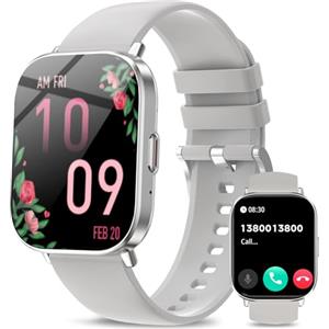Fitoncloud Smartwatch Donna Uomo, 2,01" HD Orologio Fitness con Risposta Chiamate, 100+ Sportive Fitness Tracker, Monitoraggio della SpO2/Sonno/Frequenza Cardiaca, IP67 Smart Watches per iOS/Android