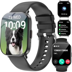 Fitoncloud Smartwatch Uomo Donna, 2,01" HD Orologio Fitness con Risposta Chiamate, 100+ Sportive Fitness Tracker, Monitoraggio della SpO2/Sonno/Frequenza Cardiaca, IP67 Smart Watches per iOS/Android