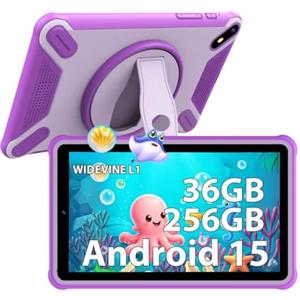 DOFACESH Tablet 7 Pollici con Android 15, 36GB RAM 256GB ROM (SD espandibile), Widevine L1/Schermo FHD/6580mAh/5MP+2MP/5G WiFi 6/Controlli parentali/Bluetooth-Tablet per l'istruzione(viola)