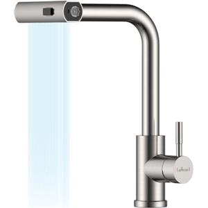 APPASO Rubinetto da cucina High Rduck, rubinetto da cucina cascata con 4 tipi di getto