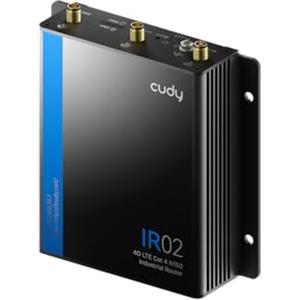 Cudy Router Wi-Fi industriale 4G LTE Cat 4 N150, RS232/485, IO, IR02 | Custodia metallica IP30 con intervallo di temperatura di funzionamento compreso tra -40 e 75 °C e protezione EMC di livello 3