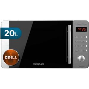 CECOTEC MICROONDE + GRILL CECOTEC 20L Con Proclean 5110 Inox, capacità 20 l, potenza microonde max 700 W, Funzione grill, Potenza grill 800 5 livelli di potenza, Argento
