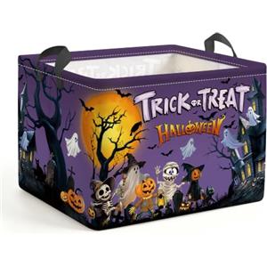 Clastyle Cesto Biancheria Sporca Halloween Cesta Giochi Bambini Pieghevole | 36L Cestino Portaoggetti per Giocattoli Vestiti, Portabiancheria Salvaspazio Pieghevole, Scatola Porta Oggetti Impermeabile