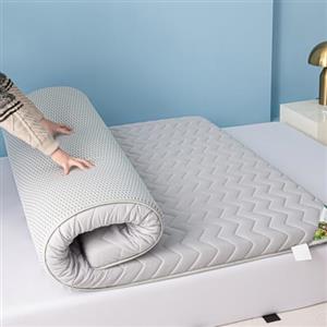 Generico Materasso Futon, Materasso Arrotolabile Traspirante Spesso 5 Cm/8 Cm, Materasso Tatami Giapponese, Materasso Pieghevole per Bambini, Materasso per Dormire, Campeggio,Gray 8cm,110x180cm