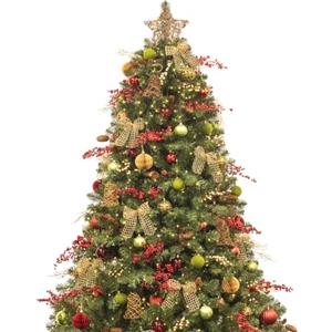 Busybee 180 cm albero di natale con luci incorporate 300 leds e palline di natale vintage di Decorazioni Natalizie di Natale con decorazioni e luci e vintage woodland Ornamenti Luci a LED