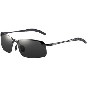Generisch Occhiali da sole fotocromatici da uomo, occhiali di sicurezza per | Protezione UV400, antiriflesso, montatura in metallo leggero, per guida, ciclismo, pesca, escursionismo, golf