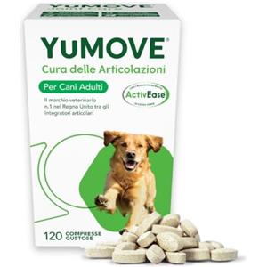 Yumove Integratore Articolazioni Cane 2-7 Anni - 120 Compresse ActivEase | Brevetto in Corso, Cozza Verde 150 mg, Tutte Le Razze, Omega-3, Glucosamina, Supporto Scientifico, Consigliato dai Veterinari