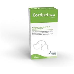 aurora biofarma CORTIPET Maxi 60 Perle Mangime Complementare per Cani e Gatti