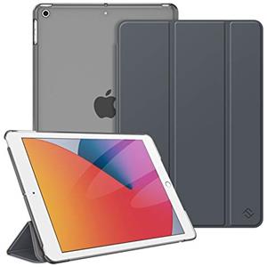 FINTIE Cover per iPad 9a/8a/7a Generazione 10,2 Pollici (2021/2020/2019) | Sottile Leggero Opaca Semi-Trasparente Custodia Case con Auto Sveglia/Sonno, Grigio