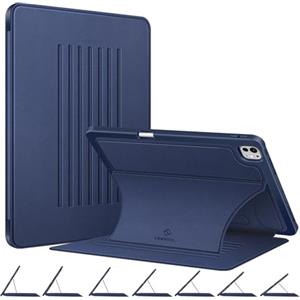 FINTIE Cover Magnetica per iPad Pro 13 Pollici (M5 2025 / M4 2024) | con Portapenna - Angoli Multipli Antiurto Cover Morbida in TPU Protettiva Custodia con Auto Sveglia/Sonno, Blu Scuro