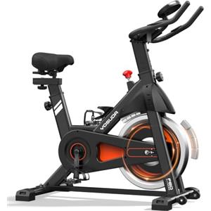 YOSUDA Cyclette da Casa, Resistenza Magnetica, Ultra Silenziosa | 100 livelli di resistenza, App, Schermo LCD, Cardiofrequenzimetro, Supporto Tablet, Supporta fino a 136 kg, per casa