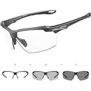KAPVOE Occhiali Fotocromatici Ciclismo Uomo Occhiali MTB Donna Occhiali Bici da Corsa Occhiali da Sole Sportivi TR90 Occhiali da Sole Ciclismo Occhiali Mountain Bike Chiaro Occhiali Bicicletta K87