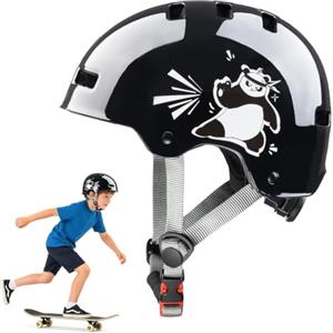 DUZSKJ Casco da bicicletta regolabile per bambini bambina ragazzi ragazze | casco protettivo, per skateboard, monopattini e pattini in linea all'aperto