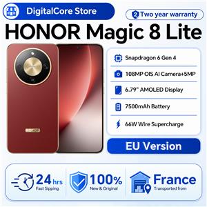 HONOR Nuovo Honor Magic8 Lite Versione EU 2026 Smartphone 5G Android Telefoni Cellulari Amoled Snapdragon 6 Gen 4 7500mAh Fotocamera AI OIS 108Mp
