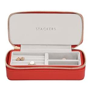 Stackers - Cofanetto portagioie da viaggio, misura media, colore: rosso