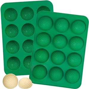 Webake Stampo in silicone a forma di pallina da golf, per cioccolatini | Stampo per cioccolato da golf, con 12 fori, in silicone, per caramelle, cioccolatini, cioccolatini