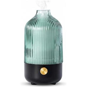 MULIN Diffusore di Oli Essenziali 100 ml in Vetro Artigianale, Aromaterapia a Ultrasuoni, Luce LED RGB e Bianca Calda Dimmerabile, MUBL-003, Blu