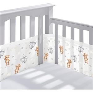 Sunshine smile Paracolpi Lettino,Paracolpi Neonato per Lettino,Traspirante Baby Protezione Angoli Letto,Paracolpi per Lettino,Paraurti Cot Morbida e Traspirante,Neonato Paraurti 4 Lati per Bambino Ragazzo Ragazza