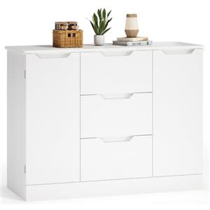 Xbro Cassettiera Camera da Letto, 3 Cassetti e 2 Ante, 100x35x76 cm | 3 cassetti e 2 ante per organizzare vestiti, biancheria e oggetti quotidiani.
