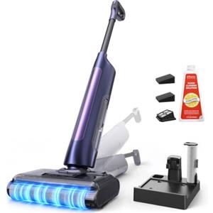 Ultenic AC1 Triflex Lavapavimenti Senza Fili, Piatto 180°, 55 min | 3-in-1 per Sporco Secco e Liquidi, Bordi 0 mm, Serbatoi 800/450 ml, Auto-pulizia, Pettine Anti-groviglio