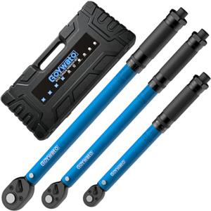 GoYwato Set di Chiave Dinamometrica con 1/4" 3/8" 1/2", 3-230N·m, 72 Denti | Chiavi Dinamometriche con Precisione ±3%, Doppia Scala, Valigetta, per Moto Bici Auto Camion Bulloni Lavori Meccanici