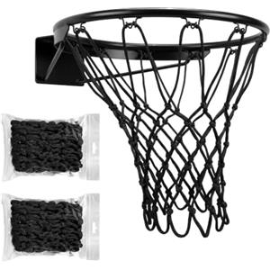 lbxtswpl Rete da basket, 2 reti per canestro da basket, 12 passanti, rete da basket | Rete da basket resistente alle intemperie, dimensioni standard, per esterni e interni