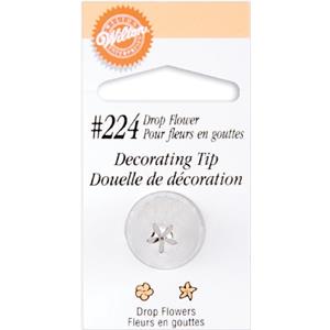 Wilton Decorating Tip Beccuccio per Decorazione, #224 Dropflower Carded | Beccuccio in Acciaio Inox per Sac à Poche, Riutilizzabile, per Decorare Torte, Dolci e Cupcake, Lavabile in Lavastoviglie