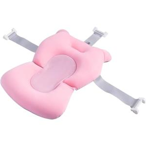 Dajiopao Riduttore Vaschetta Bagnetto Neonato, Cuscino Di Supporto Antiscivolo Regolabile Per Vasca Da Bagno, Accessorio Per La Cura Del Bambino Con Fibbie E 3 Cinture Di Sicurezza