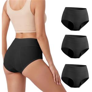 AOOWU Slip Ciclo Mestruale Super Assorbente, 3 Pezzi Mutande Donna | Mutande Mestruali Donna Assorbenti, Confortevole, Riutilizzabile e Anti-Perdite, Mutandine Mestruali Flusso Abbondante