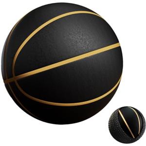 Zqkimzi Palla da basket senza aria Pallone misura 5 in schiuma PU zavorrato con | Basket silenzioso Per uso interno, casa, soggiorno, corridoio, camera da letto, appartamento, palestra