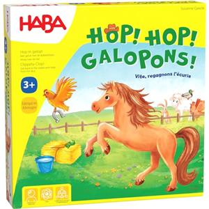 HABA - Hop! Hop! Galoppioni! - Gioco di cavalli e corse - Gioco da tavolo - 3 anni in su - Rif 5445