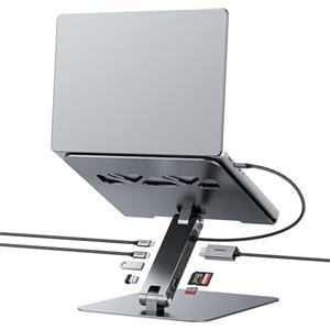 BENFEI Supporto per laptop con docking station USB-C 7in1, HDMI 4K@60Hz, 1*SD 1*Micro SD, 100W Power Delivery, 10Gbps 1*USBC 3.2 e 2*USBA 3.2 Compatibile con MacBook Pro/Air, iPad Pro, XPS, ThinkPad