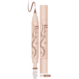 YIAE 2 in 1 Freckle Maker e Eyeliner, Penna per Lentiggini Finte con 6 Punti Irregolari Naturali, Punta Spugna Antisfilamento, Waterproof e 24H, Ideale per Makeup Quotidiano e Festival - 1.0 Chiaro