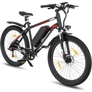 EVERCROSS Bicicletta Elettrica Adulti 27,5", Motore 250W, Batteria 36V 13Ah | E-bike con autonomia fino a 100 km, cambio a 7 velocità, forcella ammortizzata, freni a disco e luci, città e tour