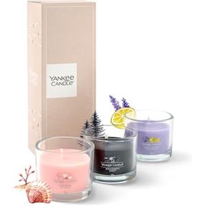 Yankee Candle Set Regalo di Candele profumate | 3 Mini Candele Votive profumate | Miscela di Cera di soia | Regali Perfetti per Le Donne