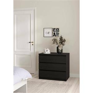 Dmora - Cassettiera Lilou, Settimino Multiuso, Comò Camera da Letto, Mobile con cassetti, 77x50 h68 cm, Nero