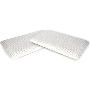 Talamo Italia Set di 4 guanciali Breme, Cuscino per Letto, Poggiatesta Imbottito, Cuscinetto per Camera da Letto, Made in Italy, 70x39 h10 cm, Bianco